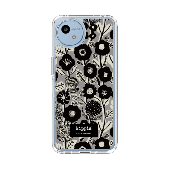 スリムプロテクションケース［ kippis® - Ihmekasvi 不思議な植物 - グレー ］