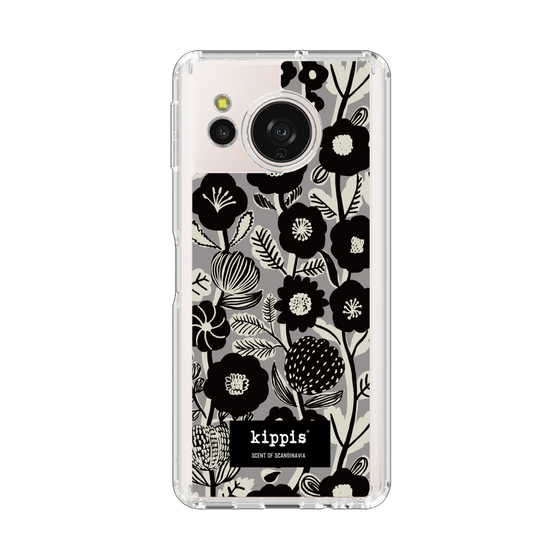 スリムプロテクションケース［ kippis® - Ihmekasvi 不思議な植物 - グレー ］