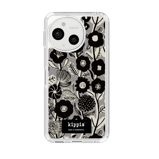 スリムプロテクションケース［ kippis® - Ihmekasvi 不思議な植物 - グレー ］