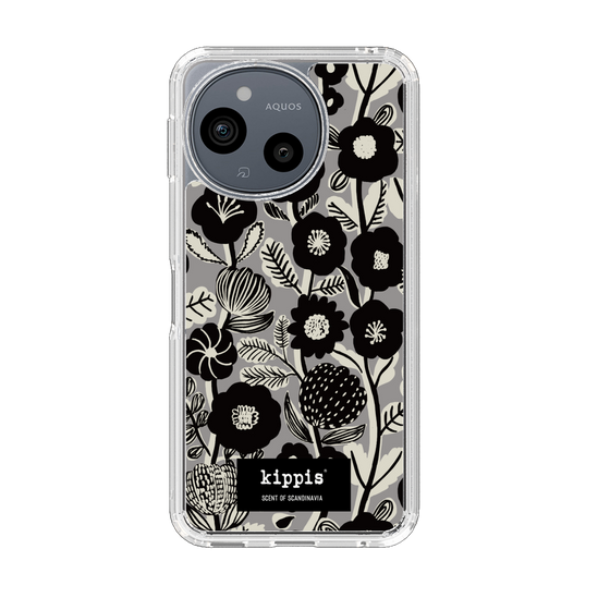 スリムプロテクションケース［ kippis® - Ihmekasvi 不思議な植物 - グレー ］