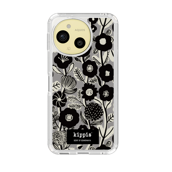 スリムプロテクションケース［ kippis® - Ihmekasvi 不思議な植物 - グレー ］