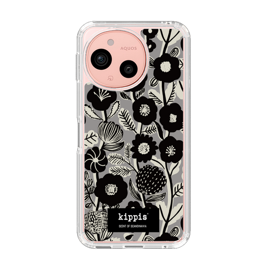 スリムプロテクションケース［ kippis® - Ihmekasvi 不思議な植物 - グレー ］