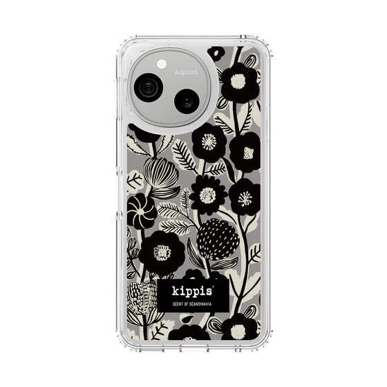 スリムプロテクションケース［ kippis® - Ihmekasvi 不思議な植物 - グレー ］