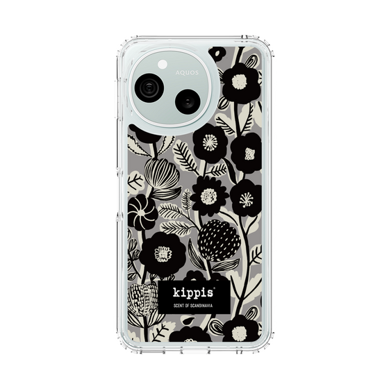 スリムプロテクションケース［ kippis® - Ihmekasvi 不思議な植物 - グレー ］