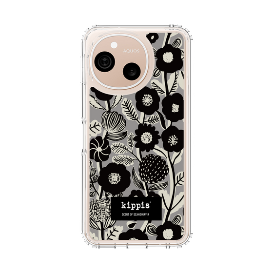 スリムプロテクションケース［ kippis® - Ihmekasvi 不思議な植物 - グレー ］