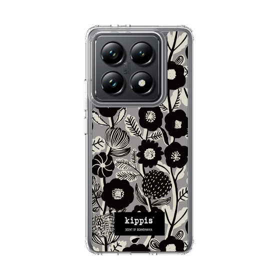 スリムプロテクションケース［ kippis® - Ihmekasvi 不思議な植物 - グレー ］
