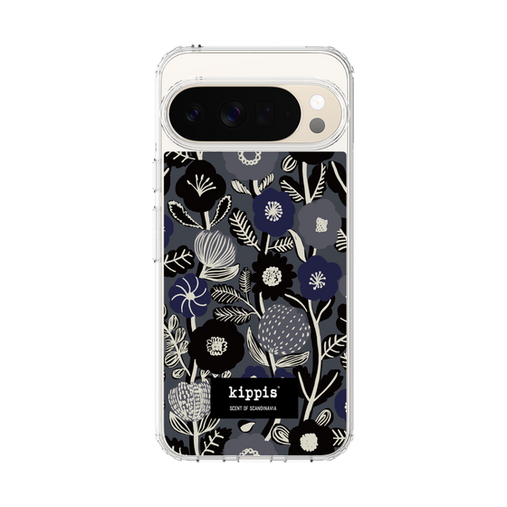 スリムプロテクションケース［ kippis® - Ihmekasvi 不思議な植物 - ネイビー ］