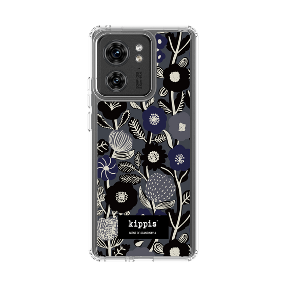 スリムプロテクションケース［ kippis® - Ihmekasvi 不思議な植物 - ネイビー ］