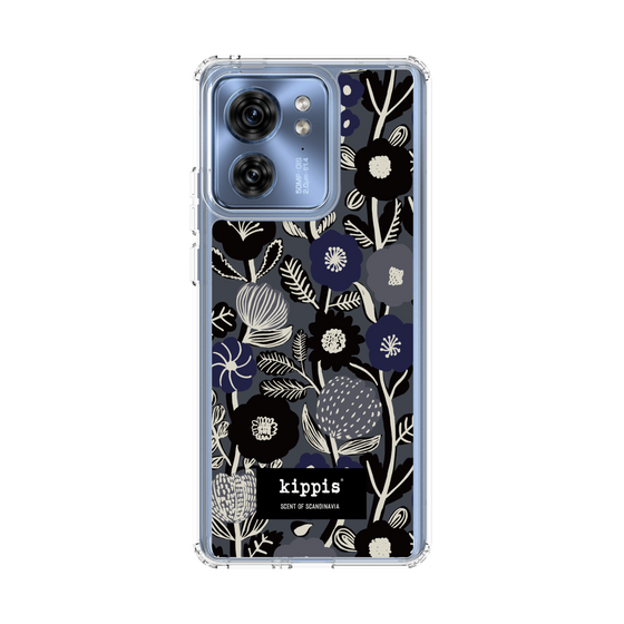 スリムプロテクションケース［ kippis® - Ihmekasvi 不思議な植物 - ネイビー ］