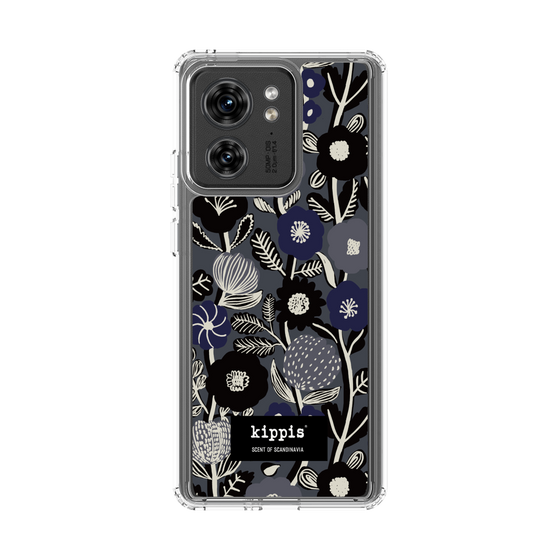 スリムプロテクションケース［ kippis® - Ihmekasvi 不思議な植物 - ネイビー ］
