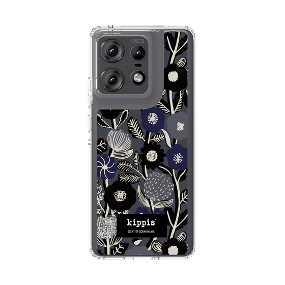 スリムプロテクションケース［ kippis® - Ihmekasvi 不思議な植物 - ネイビー ］