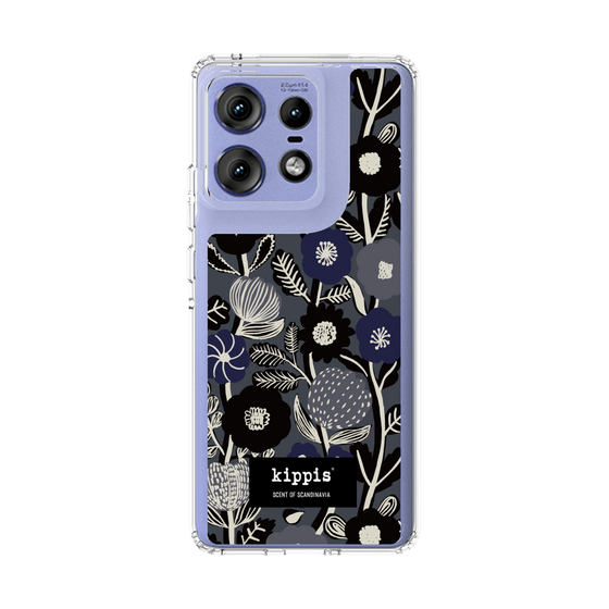 スリムプロテクションケース［ kippis® - Ihmekasvi 不思議な植物 - ネイビー ］