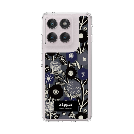 スリムプロテクションケース［ kippis® - Ihmekasvi 不思議な植物 - ネイビー ］
