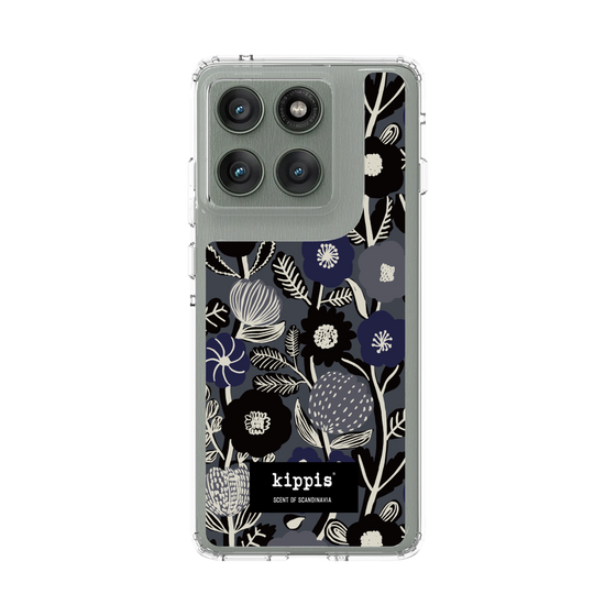 スリムプロテクションケース［ kippis® - Ihmekasvi 不思議な植物 - ネイビー ］