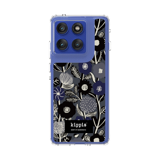 スリムプロテクションケース［ kippis® - Ihmekasvi 不思議な植物 - ネイビー ］