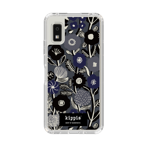スリムプロテクションケース［ kippis® - Ihmekasvi 不思議な植物 - ネイビー ］