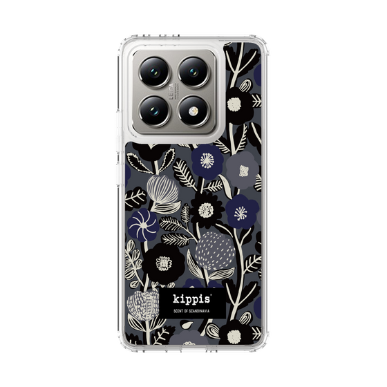 スリムプロテクションケース［ kippis® - Ihmekasvi 不思議な植物 - ネイビー ］