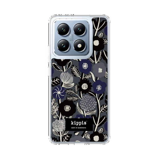 スリムプロテクションケース［ kippis® - Ihmekasvi 不思議な植物 - ネイビー ］