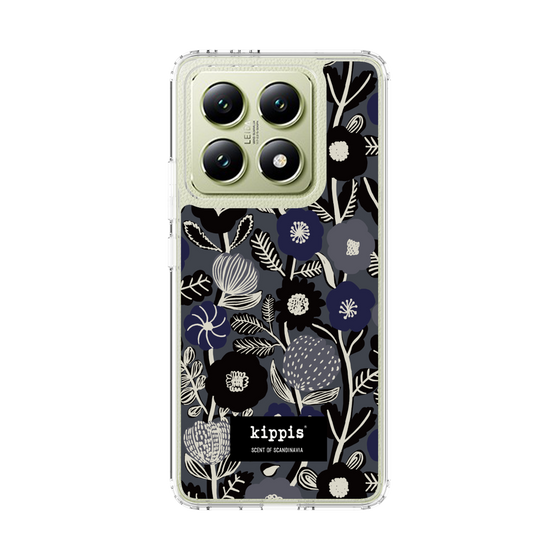 スリムプロテクションケース［ kippis® - Ihmekasvi 不思議な植物 - ネイビー ］