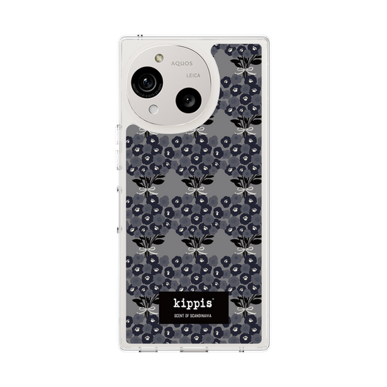 スリムプロテクションケース［ kippis® - Kukkakimppu 花束 - グレー ］