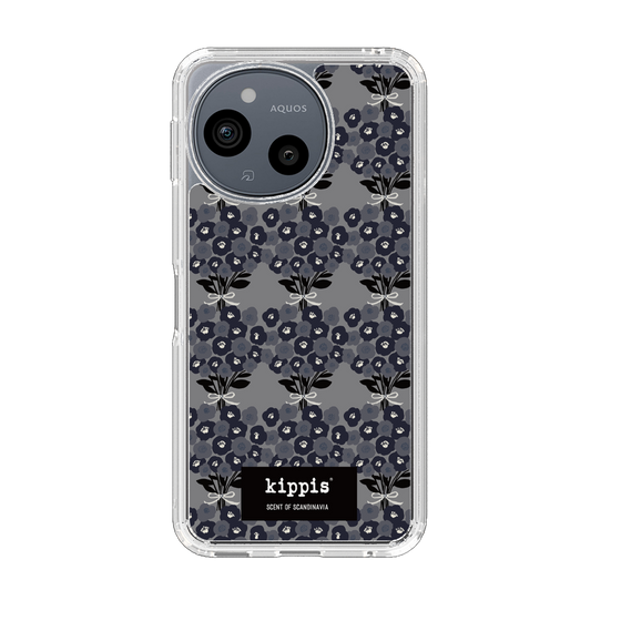 スリムプロテクションケース［ kippis® - Kukkakimppu 花束 - グレー ］
