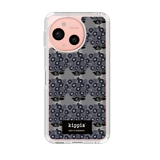 スリムプロテクションケース［ kippis® - Kukkakimppu 花束 - グレー ］