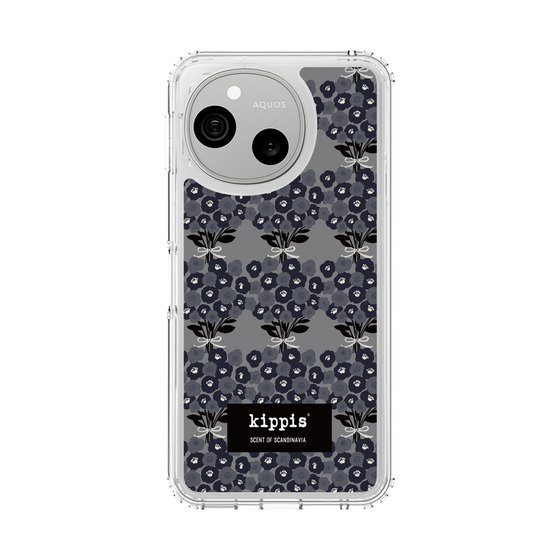 スリムプロテクションケース［ kippis® - Kukkakimppu 花束 - グレー ］
