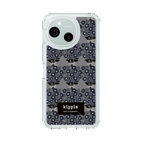 スリムプロテクションケース［ kippis® - Kukkakimppu 花束 - グレー ］