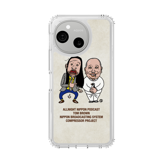 スリムプロテクションケース［ ニッポン放送 - オールナイトニッポンPodcast[トム・ブラウン] アイボリー ］