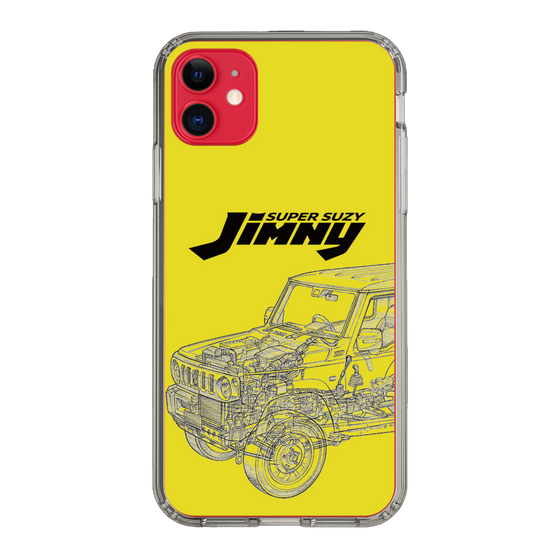 スリムプロテクションケース［ Jimny SUPER SUZY - Jimny Line drawing - Yellow ］