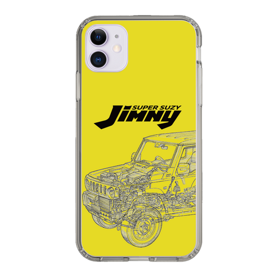 スリムプロテクションケース［ Jimny SUPER SUZY - Jimny Line drawing - Yellow ］