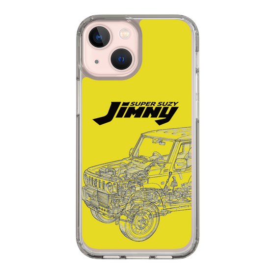 スリムプロテクションケース［ Jimny SUPER SUZY - Jimny Line drawing - Yellow ］