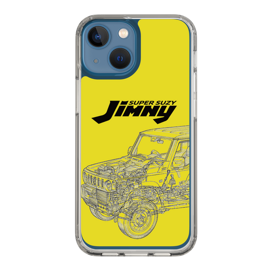 スリムプロテクションケース［ Jimny SUPER SUZY - Jimny Line drawing - Yellow ］