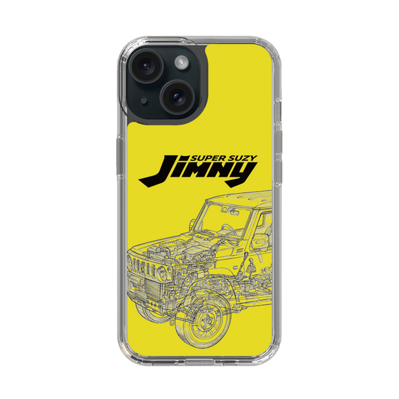 スリムプロテクションケース［ Jimny SUPER SUZY - Jimny Line drawing - Yellow ］