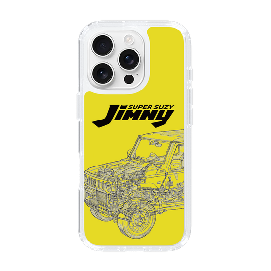 スリムプロテクションケース［ Jimny SUPER SUZY - Jimny Line drawing - Yellow ］