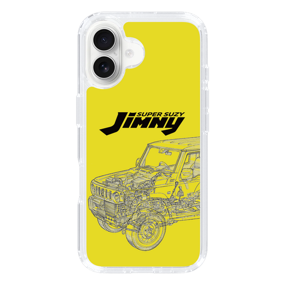 スリムプロテクションケース［ Jimny SUPER SUZY - Jimny Line drawing - Yellow ］