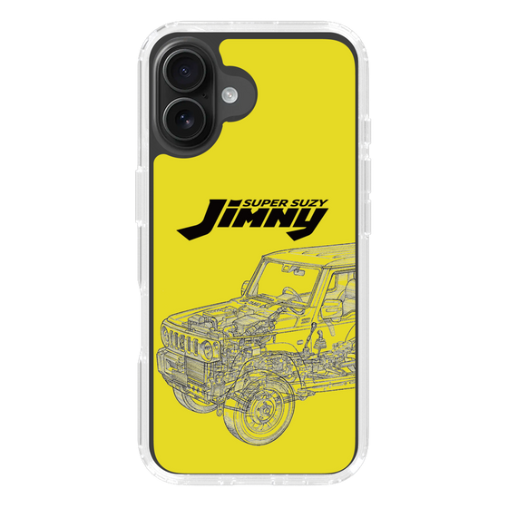 スリムプロテクションケース［ Jimny SUPER SUZY - Jimny Line drawing - Yellow ］