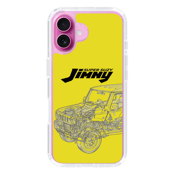 スリムプロテクションケース［ Jimny SUPER SUZY - Jimny Line drawing - Yellow ］