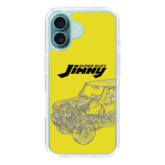 スリムプロテクションケース［ Jimny SUPER SUZY - Jimny Line drawing - Yellow ］