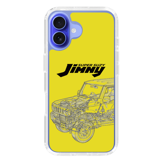 スリムプロテクションケース［ Jimny SUPER SUZY - Jimny Line drawing - Yellow ］