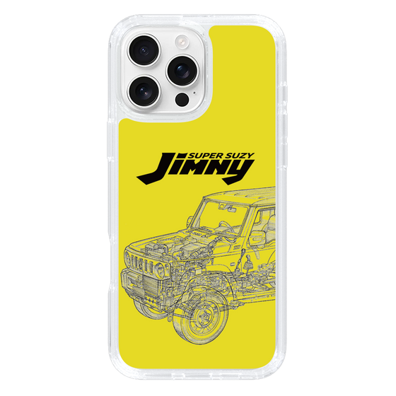 スリムプロテクションケース［ Jimny SUPER SUZY - Jimny Line drawing - Yellow ］