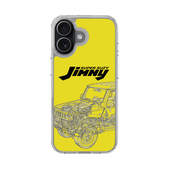 スリムプロテクションケース［ Jimny SUPER SUZY - Jimny Line drawing - Yellow ］