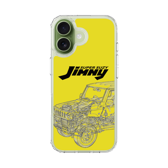 スリムプロテクションケース［ Jimny SUPER SUZY - Jimny Line drawing - Yellow ］