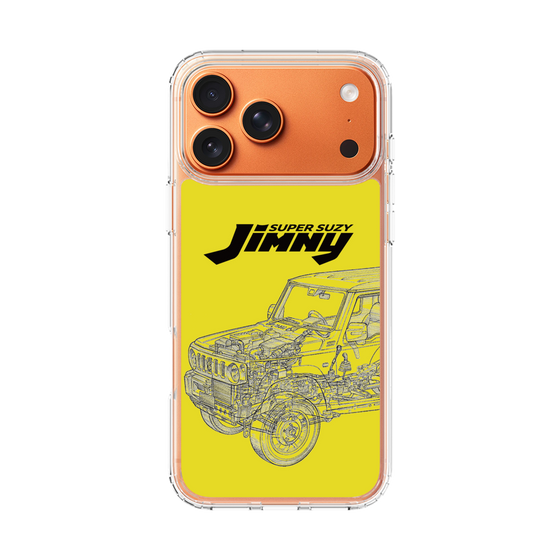 スリムプロテクションケース［ Jimny SUPER SUZY - Jimny Line drawing - Yellow ］