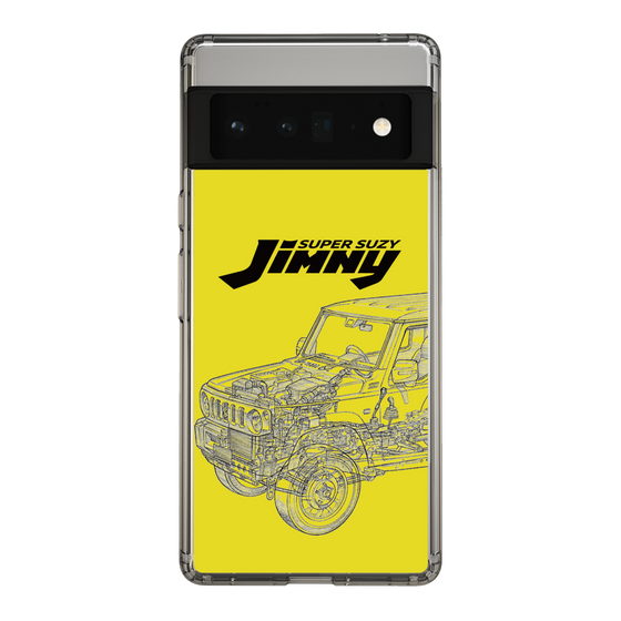 スリムプロテクションケース［ Jimny SUPER SUZY - Jimny Line drawing - Yellow ］