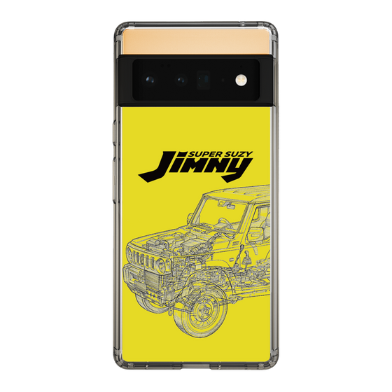 スリムプロテクションケース［ Jimny SUPER SUZY - Jimny Line drawing - Yellow ］