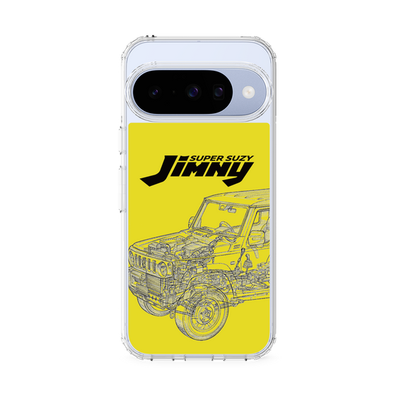 スリムプロテクションケース［ Jimny SUPER SUZY - Jimny Line drawing - Yellow ］