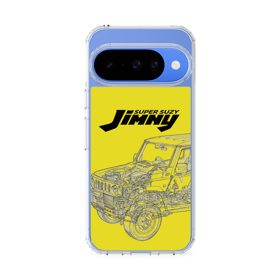 スリムプロテクションケース［ Jimny SUPER SUZY - Jimny Line drawing - Yellow ］