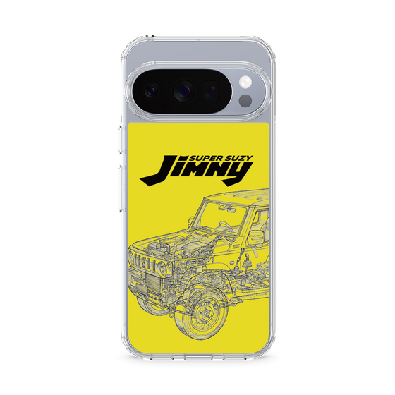 スリムプロテクションケース［ Jimny SUPER SUZY - Jimny Line drawing - Yellow ］