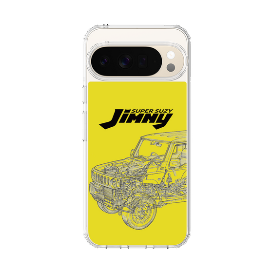 スリムプロテクションケース［ Jimny SUPER SUZY - Jimny Line drawing - Yellow ］